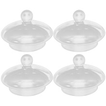 4Stk Glasbecher Deckel Transparent Wiederverwendbar Für Zuhause