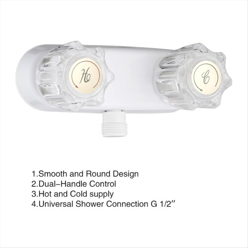 RV Shower Faucet Replacement with Dual Knobs 1