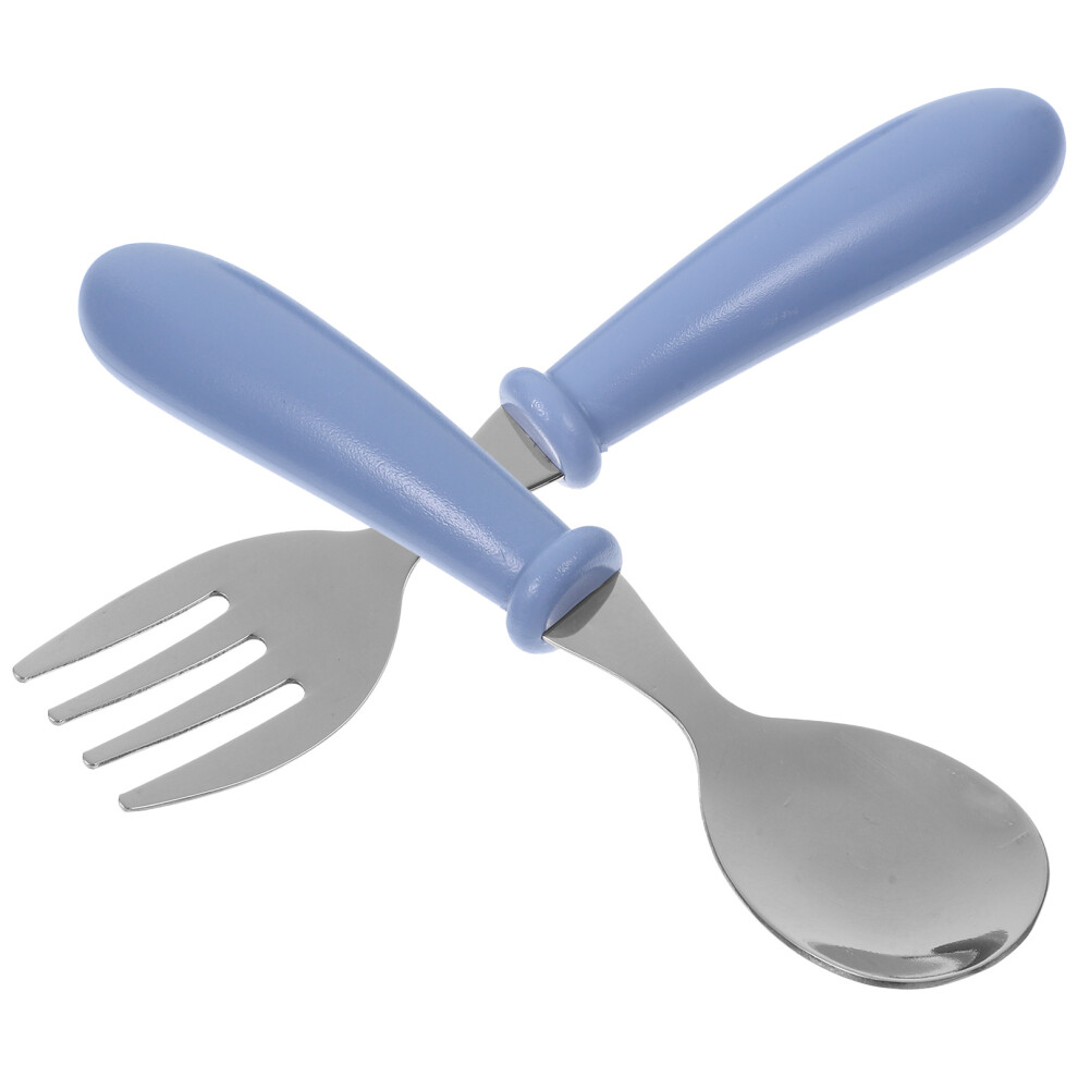 1 Set Stainless Steel Spoon Fork For Baby Kids Inoomp