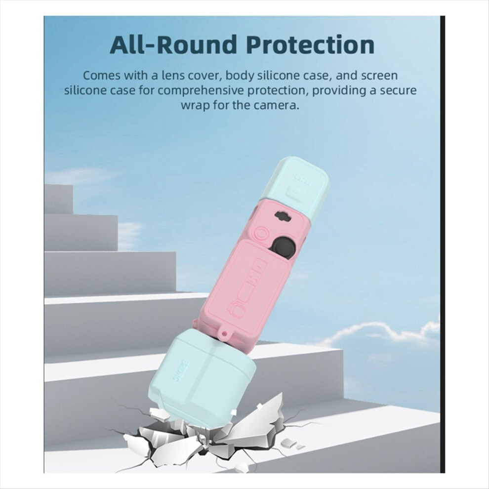 Brdrc For Dji Osmo Pocket 3 Lens Protective Cover + Blue/Pink 4711736637205