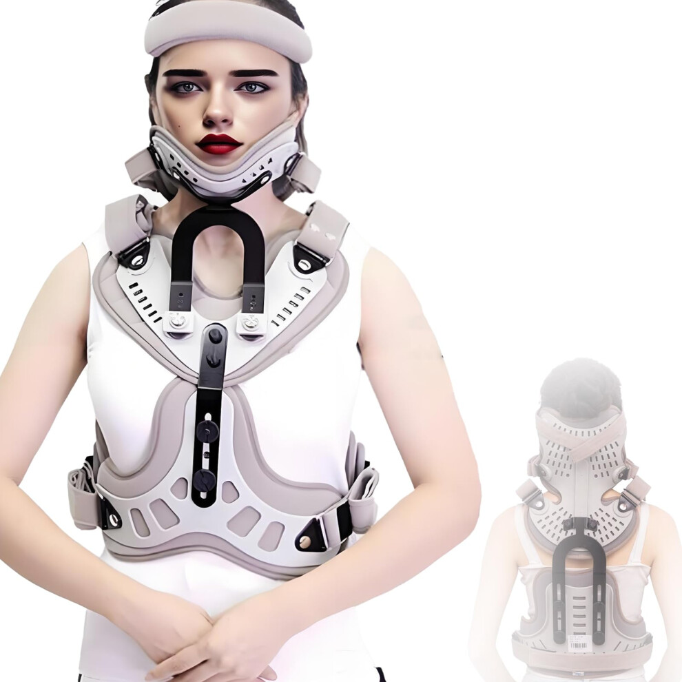 Orthosis Cervical Thoracic Adjustable Head Neck Chest Corrector Full Back Brace for Spine Correction Universal Size