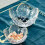 Schmucktablett aus Glas, elegantes Blumendesign, 3