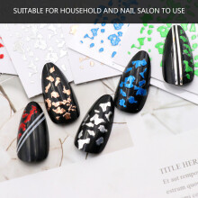 12 Stück Nagelkunst-Aufkleber für Zuhause & Salon Nagelverschönerung