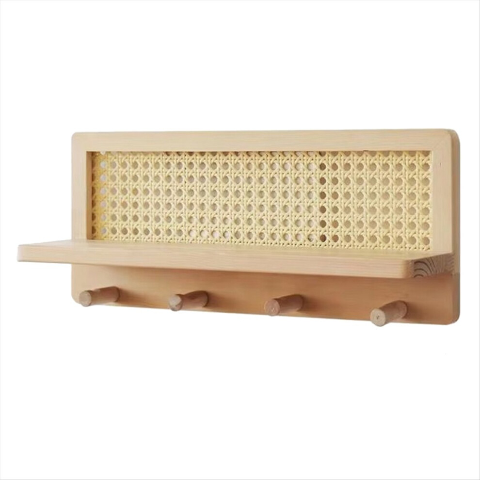 Bohemian Style Shelves Wall Hooks Farmhouse Decor Storage Rack-image-OPC-PKBXR92-NEW