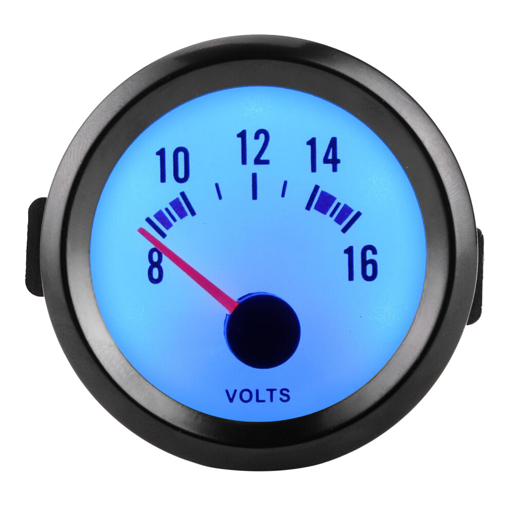 2In Pointer Voltage Gauge 8Â16V Measurement Range Blue 8320539168197
