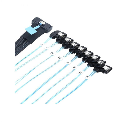 Καλώδιο προσαρμογέα Slimline 5.0 σε 8X SATA 7P 90 μοιρών θηλυκό 0.8M