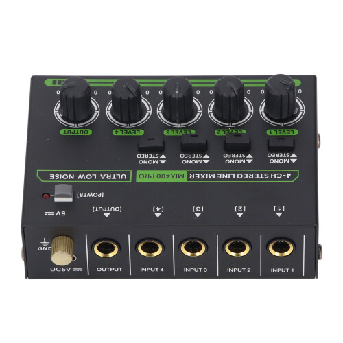 4 Channel Stereo Line Mixer 6.35mm Interface Super 2