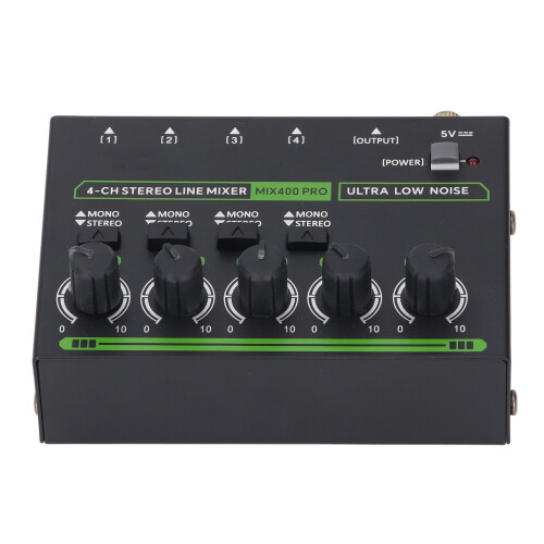 4 Channel Stereo Line Mixer 6.35mm Interface Super 1