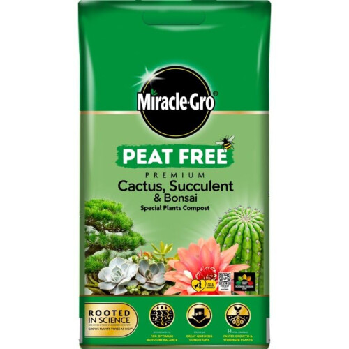 Miracle-Gro MiracleGro Peat Free CactusBonsai Compost  10L