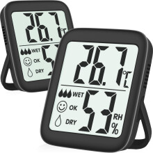 Antonki 2 Pack Room Thermometer for Home Indoor Hygrometer Humidity Meter Gauge Digital Temperature and Humidity Sensor Monitor for House Terrarium I