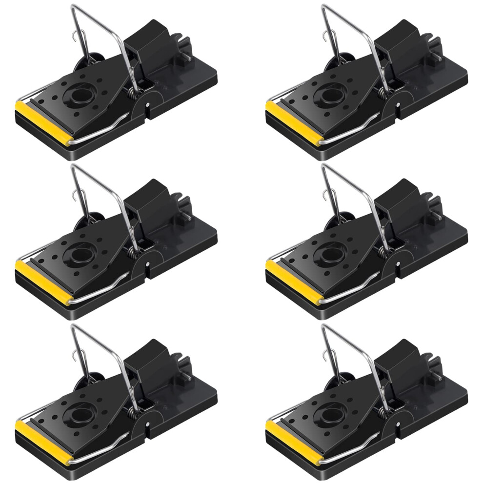 Trisiki Mouse Trap 6 Pack Heavy Duty Reusable Snap Traps That Kill Instantly High Sensitive Mice Catcher Uk Safe And Effective Rodent Trap For Indoor 4891691880905