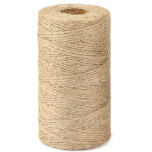 KINGLAKE 100m Garden Twine Natural 2mm Brown Jute Twine Craft String Twine for Crafts Gift wrappingGardeningPackingChristmas Decoration