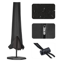 RICHIE Garden Parasol Cover Outdoor Umbrella Covers Fit 25 to 4m Diameter Parasols 190x25x50cm Waterproof 600D Oxford PVC Coating with Heavyduty Zip
