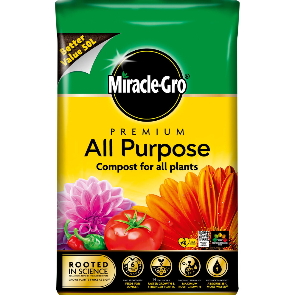 Miracle-Gro Premium All Purpose Compost 50L