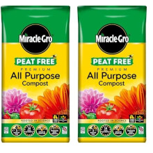 MiracleGro PEAT FREE Premium All Purpose Compost 75 litre Pack of 2