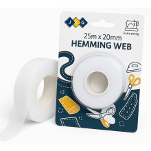 JKG 25 meters IRON ON HEMMING WEB TAPE  EXTRA STRONG  Perfect for Ironing Bonding Patching clothing Fabric fusing  School badges trousers etc  N