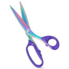 Asdirne Fabric Scissors Dressmaking Scissors with Heavy Duty Titanium Plated Stainless Steel Tailor Scissors for Cutting Fabrics and Leather Purp