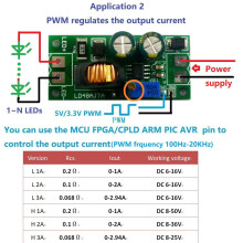 LED-Treiber Modul LD48AJTA 72W 6-50V PWM-Regler 45x21mm