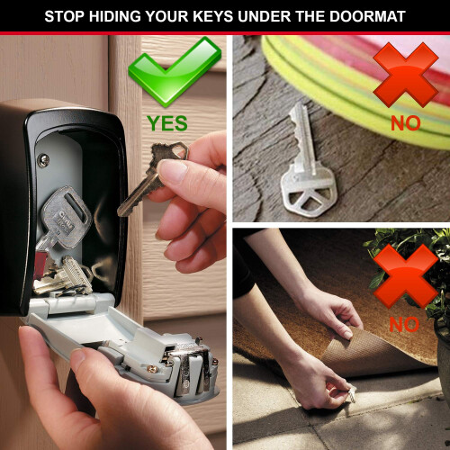 Master Lock Master Lock Key Safe, 5401EURD, Wall Mounted, Medium, Strong Aluminium 1
