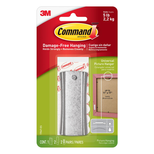 3M Command Sawtooth Sticky Nail & Stabilizer Strips, 1,Hangers, 2,Strips,