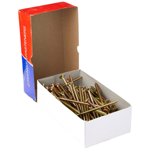 Forgefix ForgeFix Multi,Purpose Single Thread Screws , 6.0 x 100mm , Zinc Yellow 1