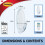 3M Command Medium Hook, Pack of 2 Hooks and 4 Adhesive Strips, Transparent , 3