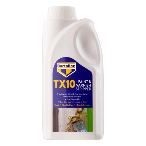 Bartoline TX10 Paint and Varnish Stripper 1L – Extra Strong, Non,Caustic