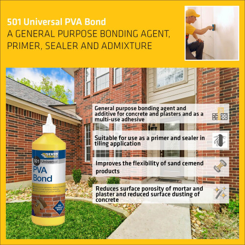 Everbuild Everbuild 501 Universal PVA Bond – General Purpose Bonding Agent – 500ml 2