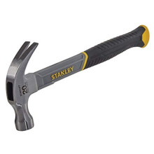 STANLEY 20oz. Curved Claw Fibreglass Hammer, High,Carbon Steel, Vibration