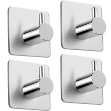 Aikzik 4 Pack of Self Adhesive Hooks, Max 8kg Load Sticky Hooks, Tea Towel