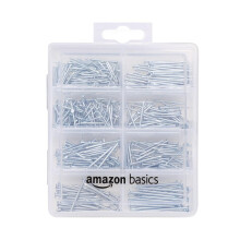 Amazon Basics Hardware Nail Assortment Kit , Includes Finish, Wire, Common,