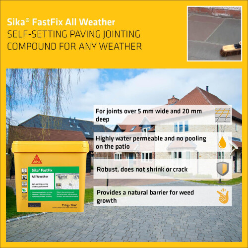 Sika – FastFix All Weather Self,Setting Paving Jointing Compound – Ready to 2