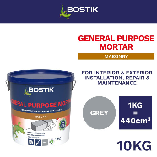 Bostik Cementone General Purpose Mortar 5kg , Ready Mixed Mortar, Just Add 1