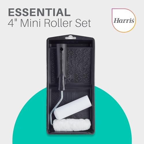 Harris Harris 101092201 Essentials Mini Roller Set for Walls & Ceilings with Tray 1