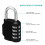 ZHEGE Combination Locker Padlock, 4 Digit Coded Padlock, Gym Lock, School 3