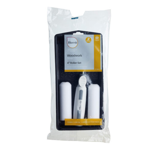 Harris Harris Seriously Good Woodwork Mini Roller Set 4in , Kit Includes: Tray, 1