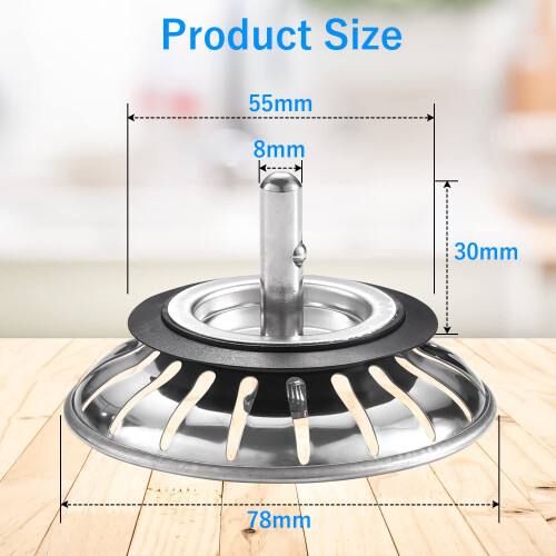 Upgraded Kitchen Sink Plug Strainer Stainless Steel Strainers Sink Plugs 1