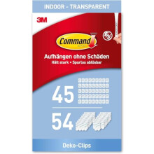 Command Clear Decorating Clips, Value Pack of 45 Transparent Clips and 54