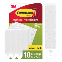 Command XL Picture Hanging Strips, 10 Pairs of X,Large Adhesive Strips ,