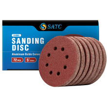 SATC Sanding Discs 40 Grit 72Pcs Orbital Sander Discs 125mm Hook and Loop