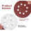 SATC Sanding Discs 40 Grit 72Pcs Orbital Sander Discs 125mm Hook and Loop 3