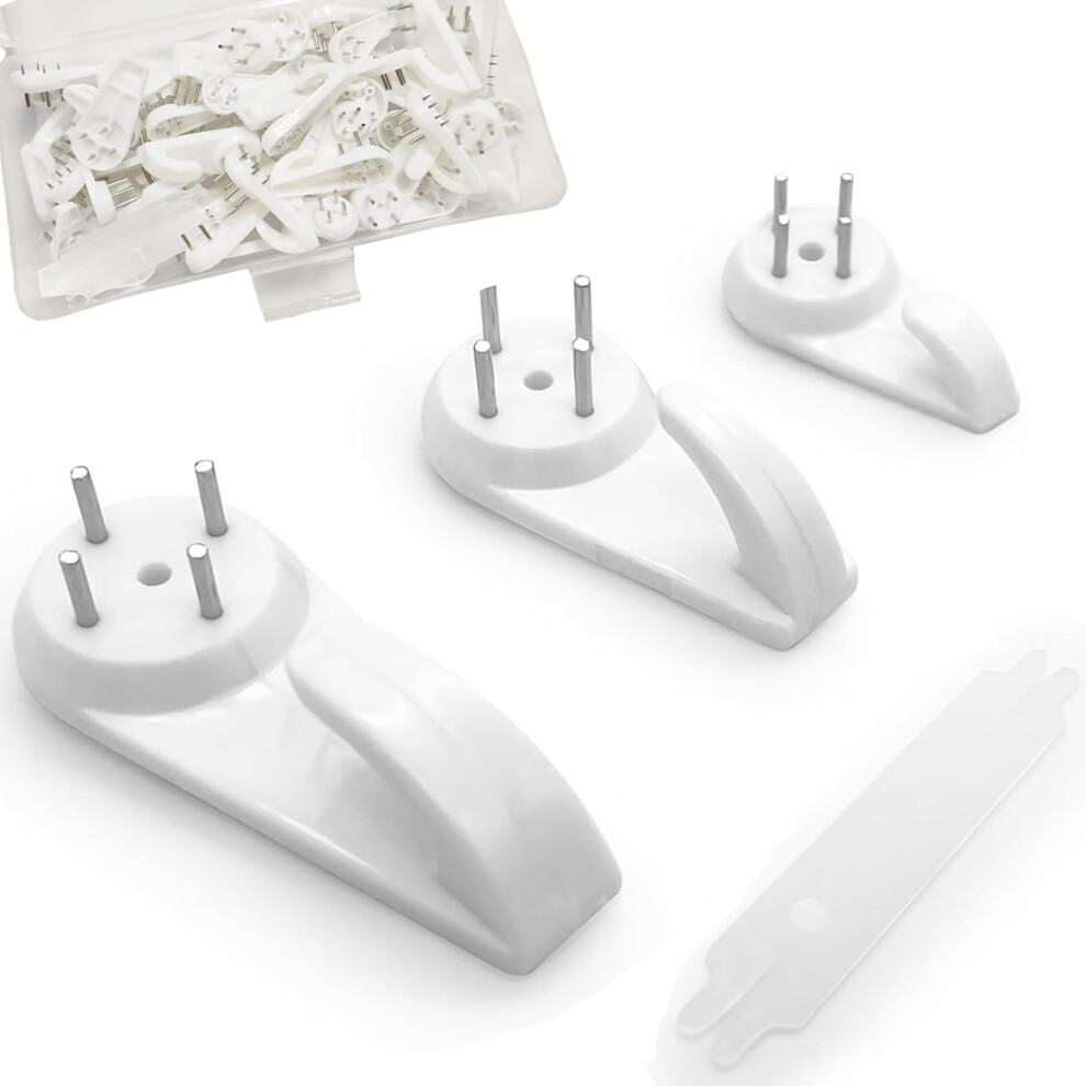 Heavy Duty Picture Hooks, 80Pcs Picture Hanging Hooks For Hard Walls Photo 38747687