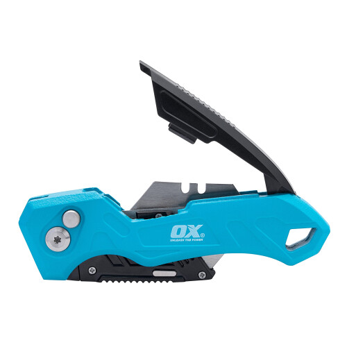 OX OX Tools P224301 Pro Heavy Duty Fixed Blade Folding Knife, Blue/Black (Pack 2