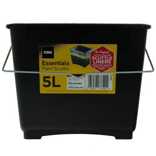 Coral 73320 Essentials Plastic Paint Scuttle Container with Metal Handle 1