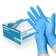 The Real Touch Blue Professional Nitrile Powder Free Multi,Purpose Gloves,