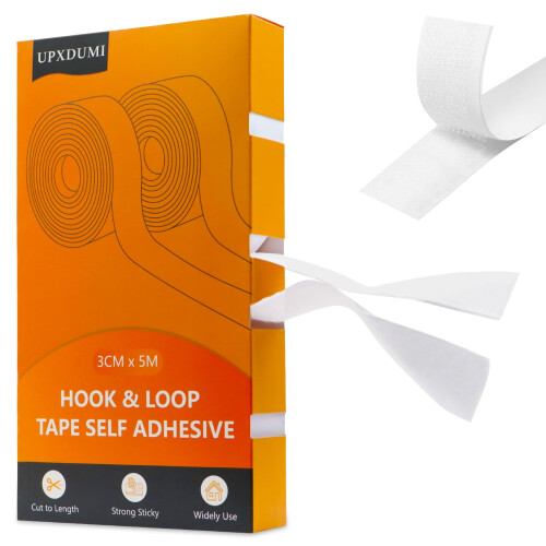 UPXDUMI Hook and Loop Tape 30mm x 5m Multipurpose Strong Self Adhesive