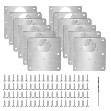 12PCS Cabinet Hinge Repair Kit with 80 Screws, Kitchen Door Hinge Repair