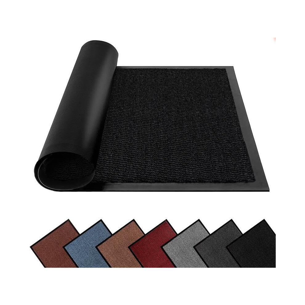 Fb Funkybuys Washable Dirt Trapper Door Mats Indoor Outdoor Heavy Duty Non Slip Doormats Rubber Backed Floor Mat Super Absorbent Front Door Mat