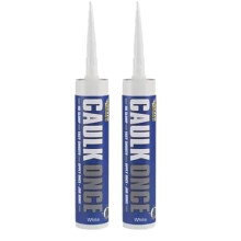 Sika Caulk Once White, 295 ml (Pack of 2)