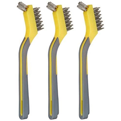 Amazon Amazon Basics Stainless Steel Mini Brushes, Soft Grip, 3,Pack, Assorted 1